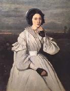 Jean Baptiste Camille  Corot, Portrait de Madame Charmois (mk11)